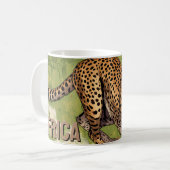 Mug Rétro Afrique Guépard Scénique (Devant gauche)