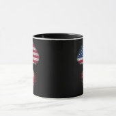 Mug Retro American Canadian Flag Tree Roots Canada (Centre)
