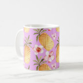 Mug Retro ananas imprimé tropical (Devant gauche)