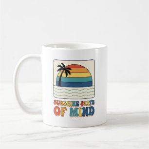 Mug Rétro années 70 "Sunshine State of Mind" Palmier