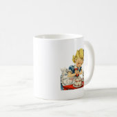 Mug Rétro Anniversaire Fille Cake Cat Artwork (Devant droit)