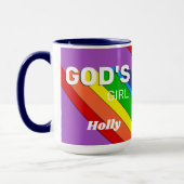 Mug Retro Arc-en-ciel couleurs Fille de Dieu ROYGBIV C (Gauche)