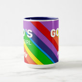 Mug Retro Arc-en-ciel couleurs Fille de Dieu ROYGBIV C (Centre)