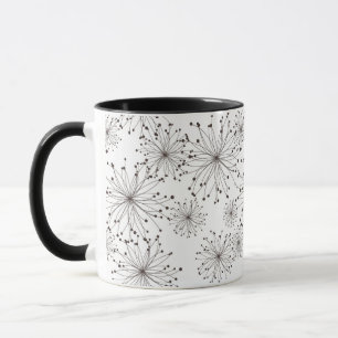 Mug Rétro arrière - plan floral