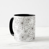 Mug Rétro arrière - plan floral (Devant gauche)