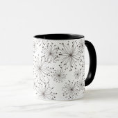 Mug Rétro arrière - plan floral (Devant droit)