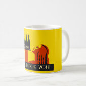 Mug rétro art déco du style Bouteille-UCE (Devant droit)