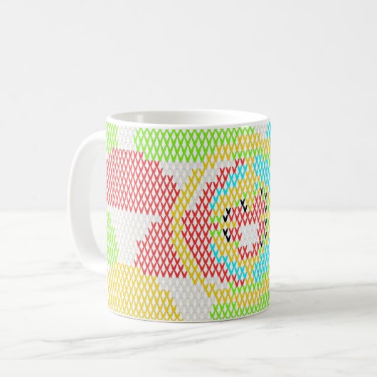 Mug Retro Art Nouveau Pattern (Devant gauche)