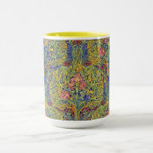 Mug Retro Arts & Crafts style Birds in Trees Pattern (Centre)