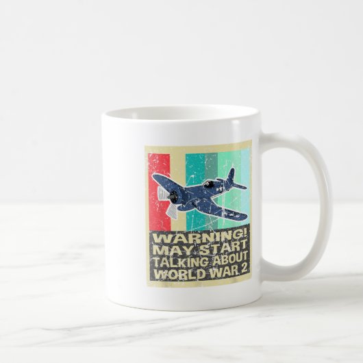 Mug Rétro Avertissement Peut Commencer À Parler De 2èm (Droite)