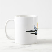 Mug Retro Avion Vintage Jet Voyage Design (Gauche)