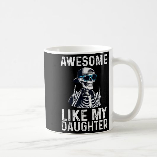 Mug Retro Awesome Like My Daughter Funny Dad Parents D (Droite)