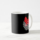 Mug Retro Back To School Teacher Race Checkered Pencil (Devant droit)