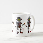 Mug Rétro bande dessinée futuriste d'art de rue de (Devant droit)