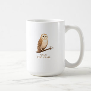 Mug Retro Barn Owl Cottagecore Calme Sage Conscient Na