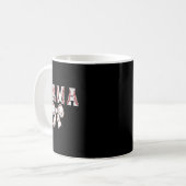 Mug Retro Baseball Maman Bow Baseball Mama Bow Cute Ba (Devant gauche)