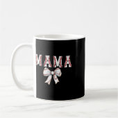 Mug Retro Baseball Maman Bow Baseball Mama Bow Cute Ba (Gauche)