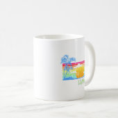 Mug Retro Beach Hawaii coucher de soleil (Devant droit)