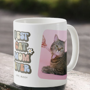 Mug Retro Best Cat Mom 2 Photo