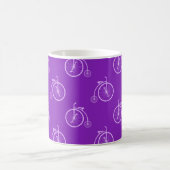 Mug Retro Bicycle Pattern in Purple Tones (Centre)