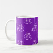 Mug Retro Bicycle Pattern in Purple Tones (Gauche)