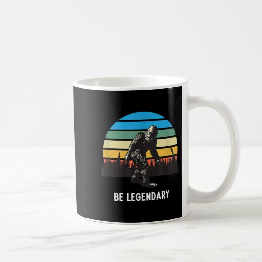 Mug Retro Bigfoot Be Legendary Motivational  (Droite)