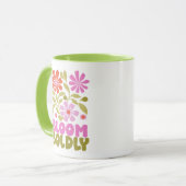 Mug Retro Boho Floral Inspirational Affirmation Citati (Devant gauche)