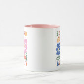 Mug Retro Boho Floral Motivation Quote -Be Kind Always (Centre)