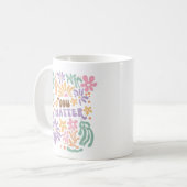 Mug Retro Boho Floral Vous Comptez Santé Mentale (Devant gauche)