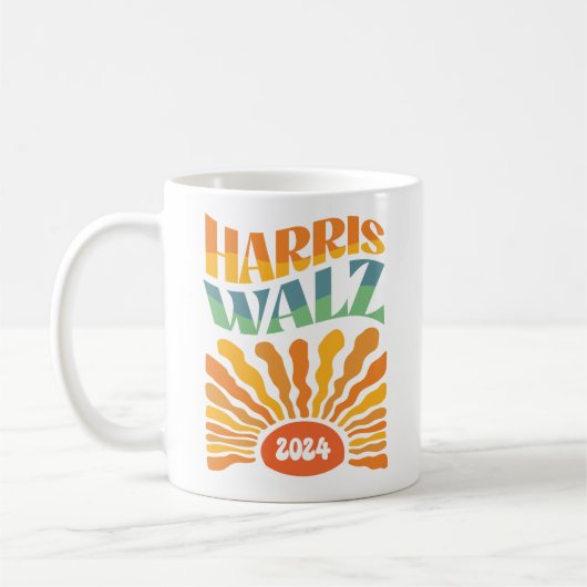 Mug Retro Boho Harris Walz 2024 (Gauche)