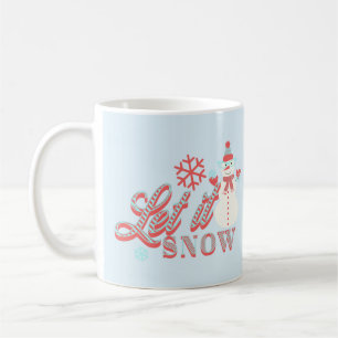 Mug Retro Bonhomme de Neige Laissez Tomber la Neige No