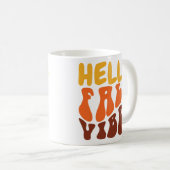 Mug Retro Bonjour Automne Vibes Citrouille Épice Cosy  (Devant droit)