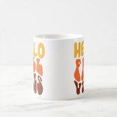 Mug Retro Bonjour Automne Vibes Citrouille Épice Cosy  (Centre)