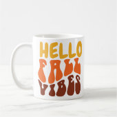 Mug Retro Bonjour Automne Vibes Citrouille Épice Cosy  (Gauche)