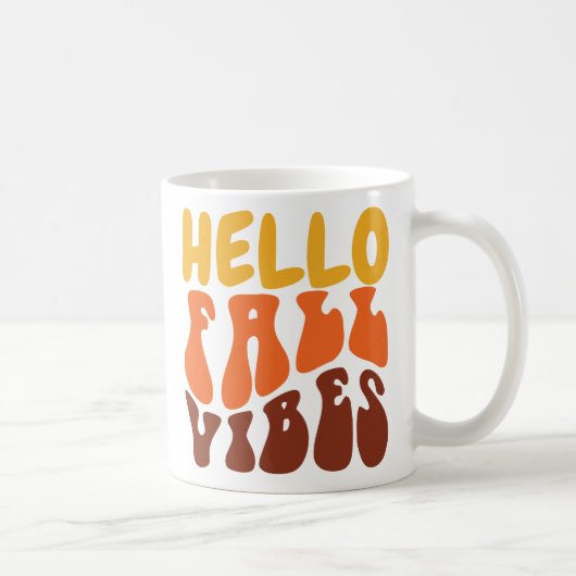 Mug Retro Bonjour Automne Vibes Citrouille Épice Cosy  (Droite)