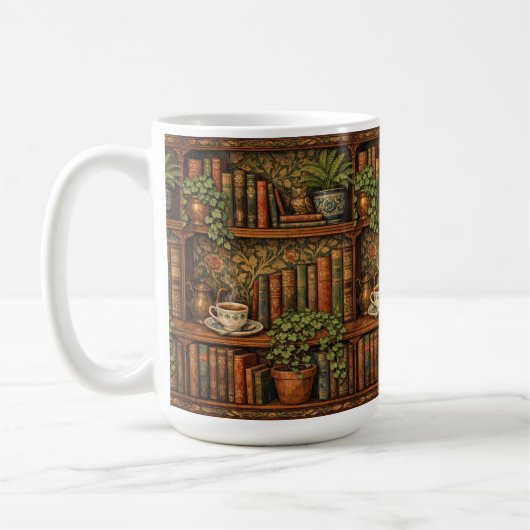 Mug Retro book lover art (Gauche)