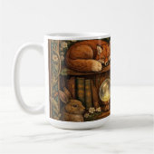 Mug Retro book lover woodland animals (Gauche)