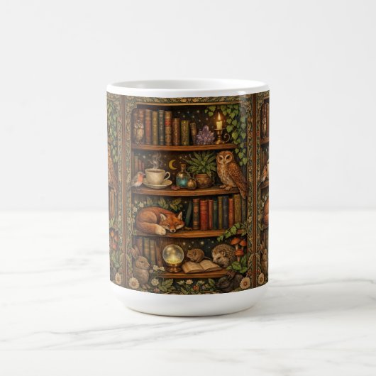 Mug Retro book lover woodland animals (Centre)