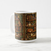 Mug Retro book lover woodland animals (Devant gauche)