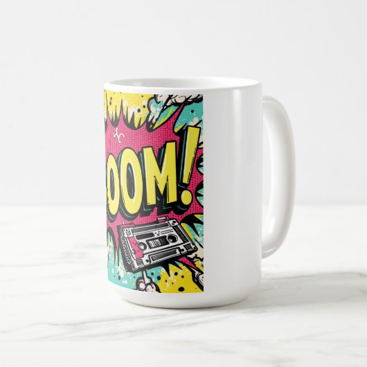 Mug Retro Boombox Blast (Devant droit)