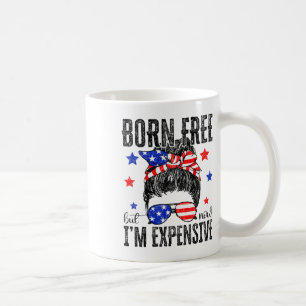 Mug Retro Born Libre mais maintenant je suis cher 4 ju