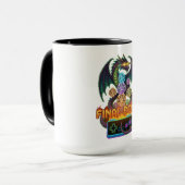 Mug Retro Boss Final Dragon & Dice | Gamer TTRPG Pixel (Devant gauche)