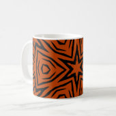 Mug Retro Brown, Black Seamless Abstrait Art (Devant gauche)