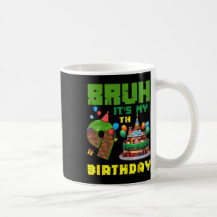 Mug Retro Bruh C'est mon anniversaire Pixel Cake Gamer