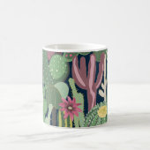 Mug Retro Cactus Design : Texture de tissu sans fil (Centre)