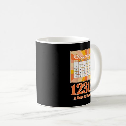 Mug Retro Calendar_ Remember New Year's Eve 2023-24  (Devant droit)