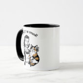 Mug Retro Calico Cat les années 50 Femme Cadeau (Devant gauche)
