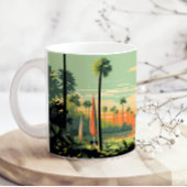 Mug Retro Camping Woods Sunset