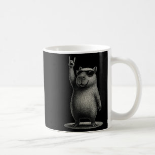 Mug Retro Capybara Rock Music Cadeau Hommes Enfants Fe