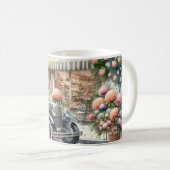 Mug Retro Car & Blooming Boutique Scene (Devant droit)